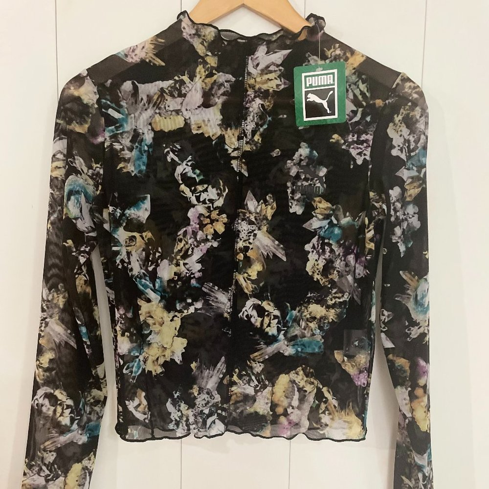 PUMA stretch transparent blouse
